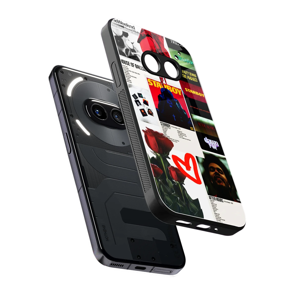 Starboy Collage sleek nothing phone 2a cover with tempered glass back and TPU edges