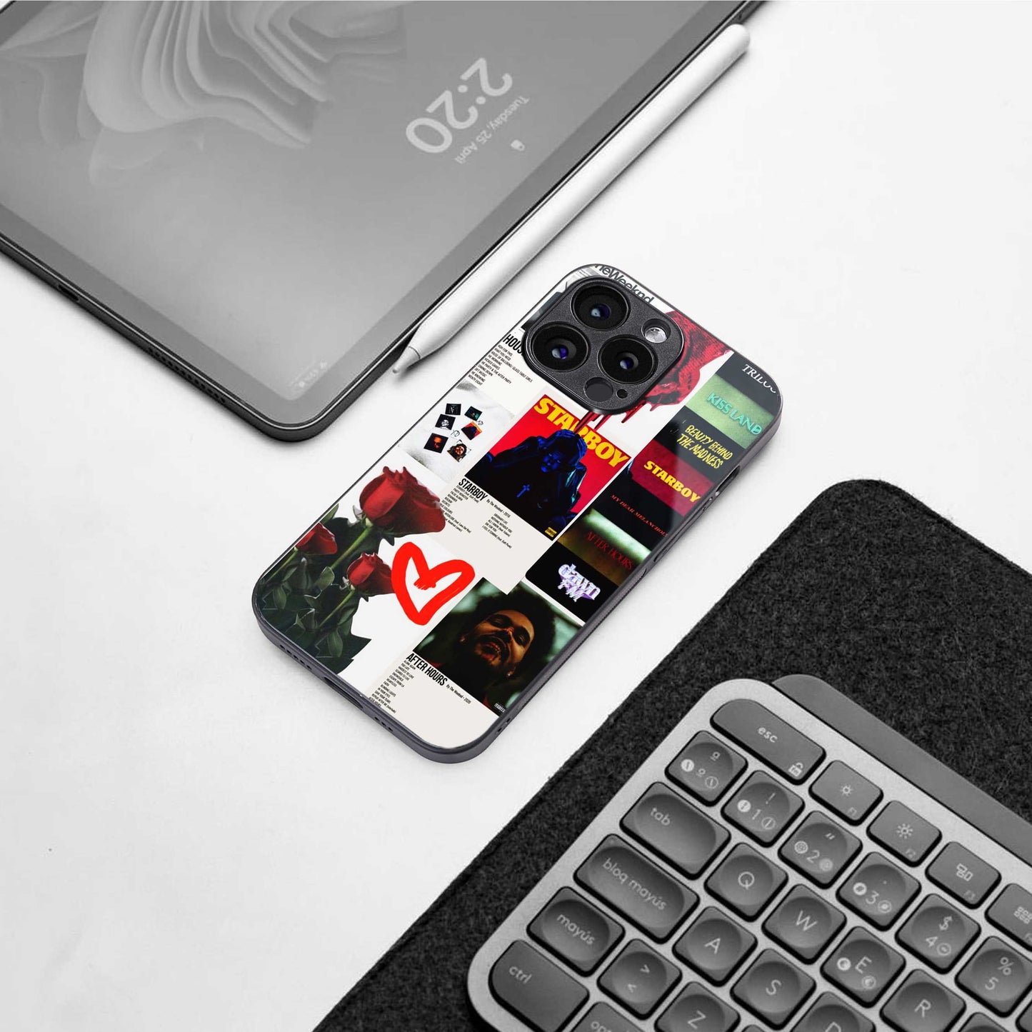Starboy Collage luxury glass phone case for iPhone 16 | scratch and drop resistant
