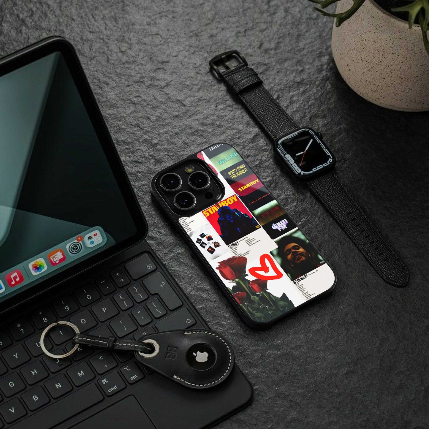 Starboy Collage TPU glass hybrid case for iPhone 16 | premium mobile back cover