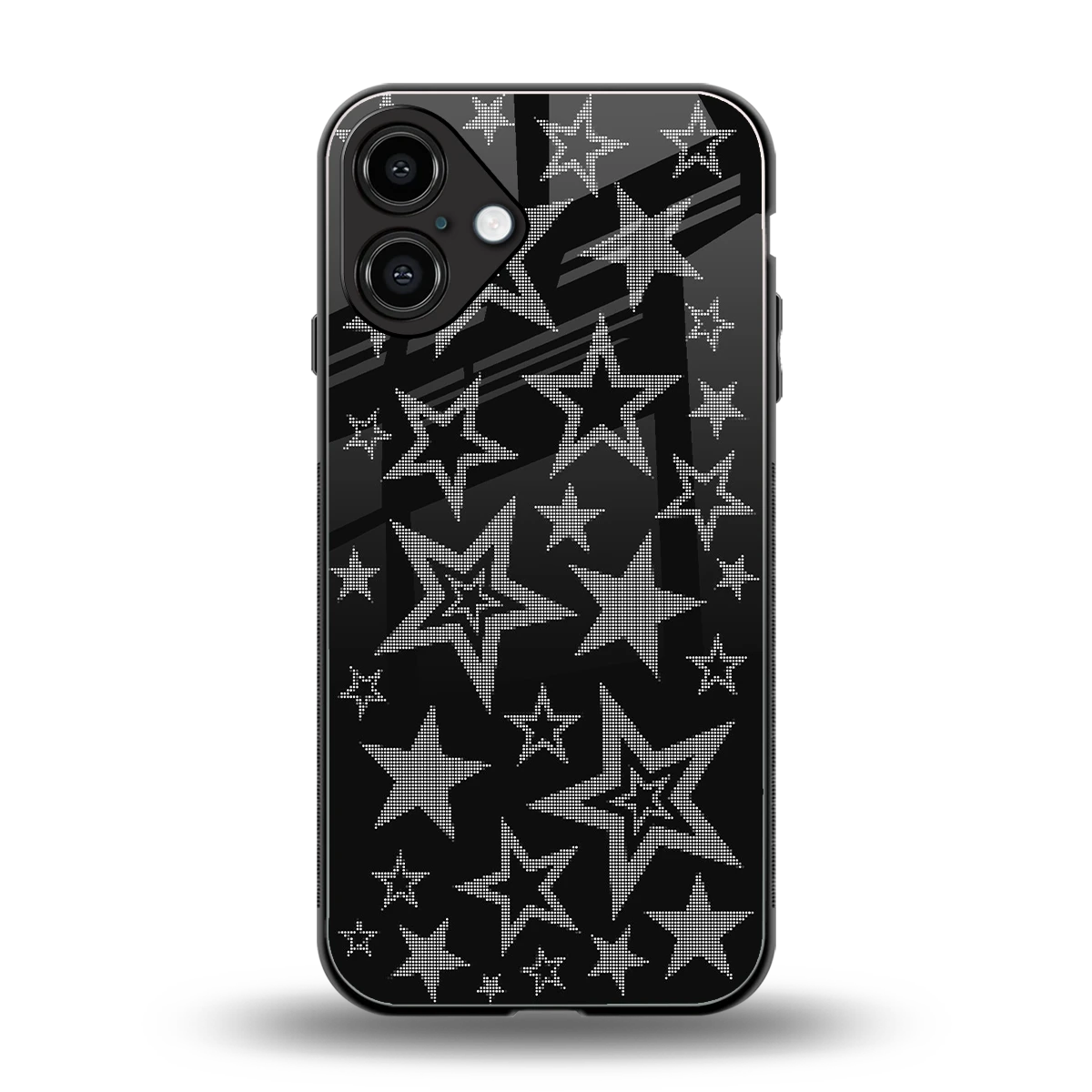 Stardust back phone cover | glass case for iphone 16 plus