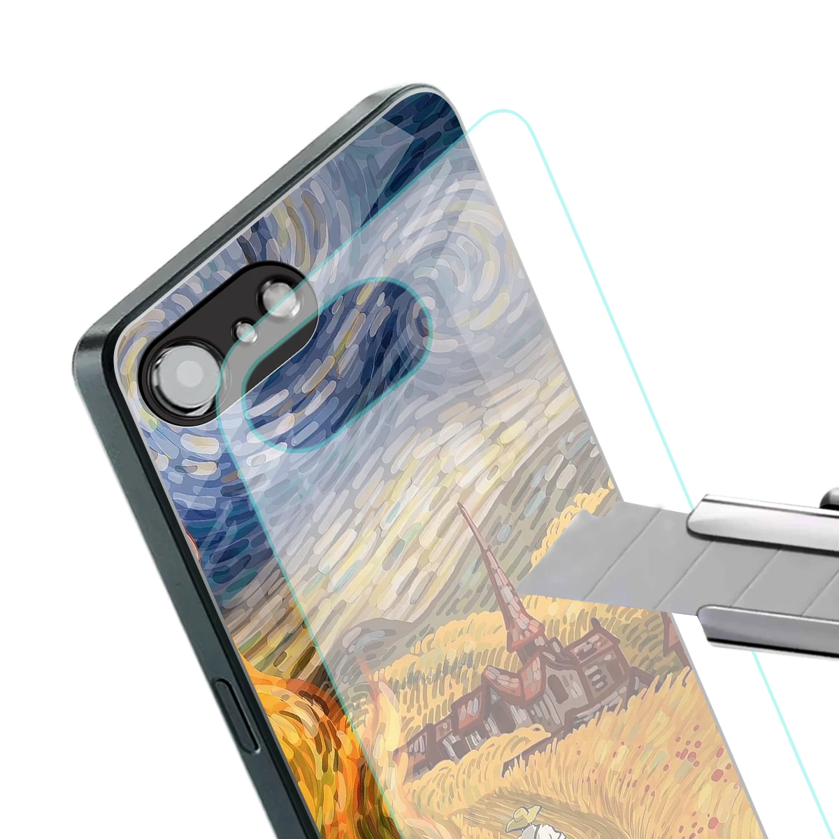 Starry Ride stylish phone case for iphone 16e | glossy glass and slim fit