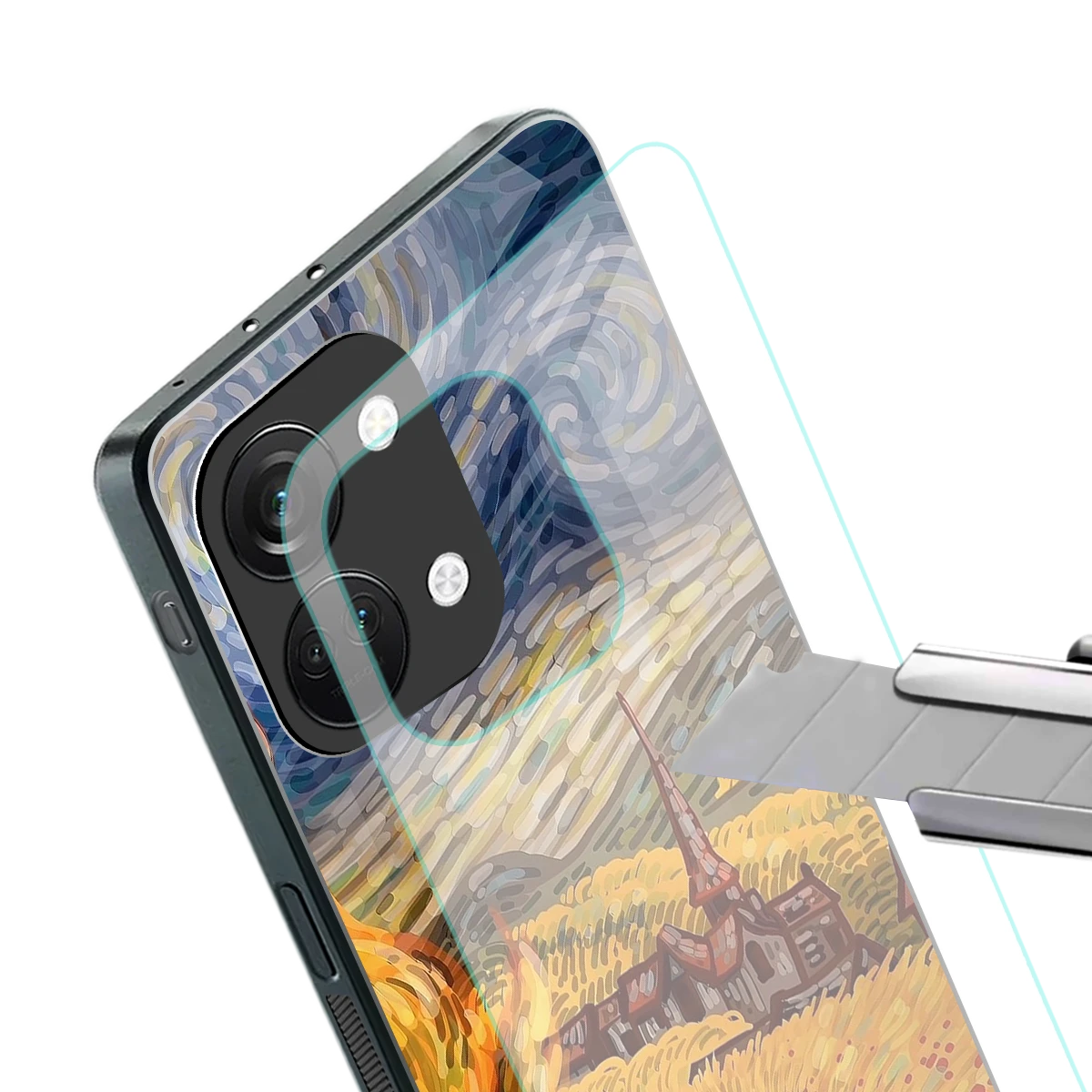 Starry Ride stylish phone case for oneplus nord 3 | glossy glass and slim fit