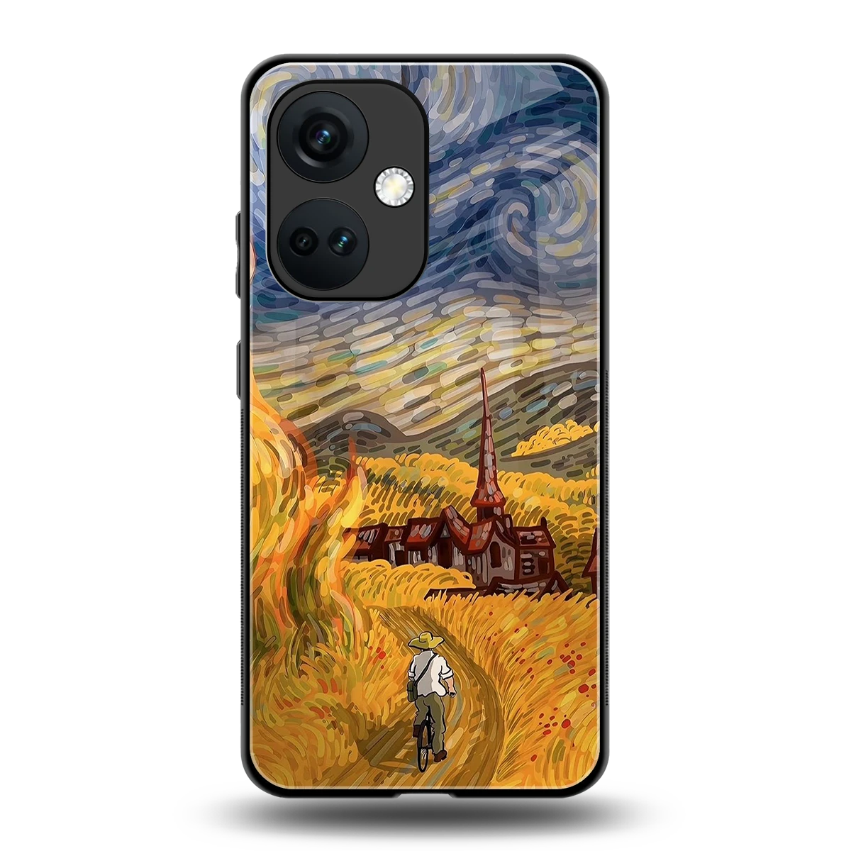 Starry Ride back phone cover | glass case for oneplus nord ce 3