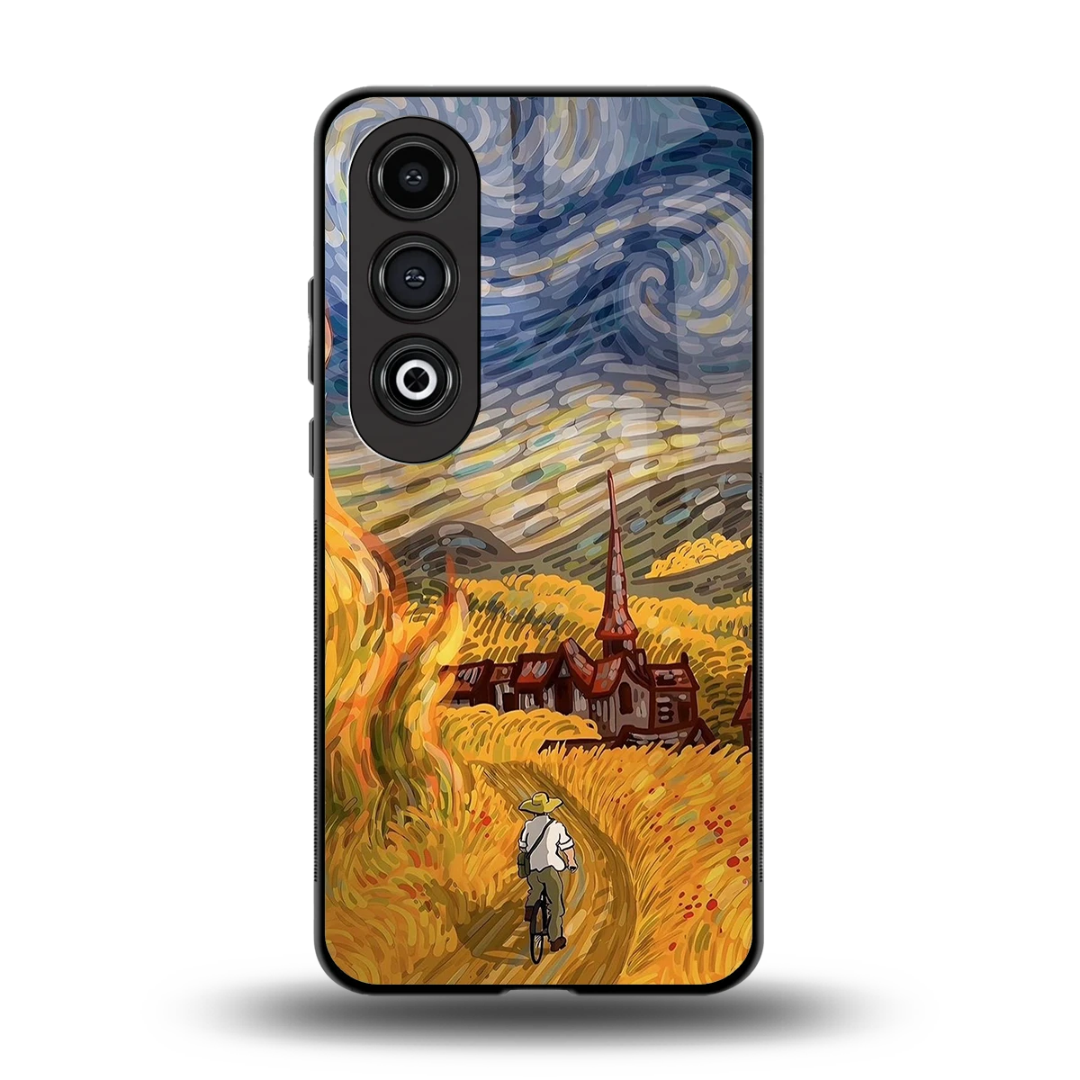 Starry Ride back phone cover | glass case for oneplus nord ce 4