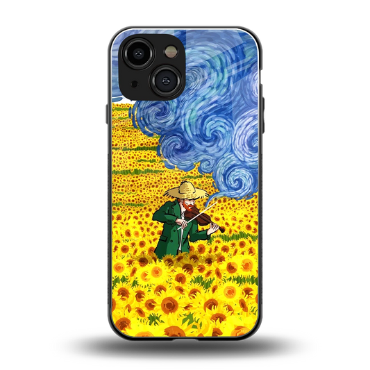 Starry Strings back phone cover | glass case for iphone 13 mini