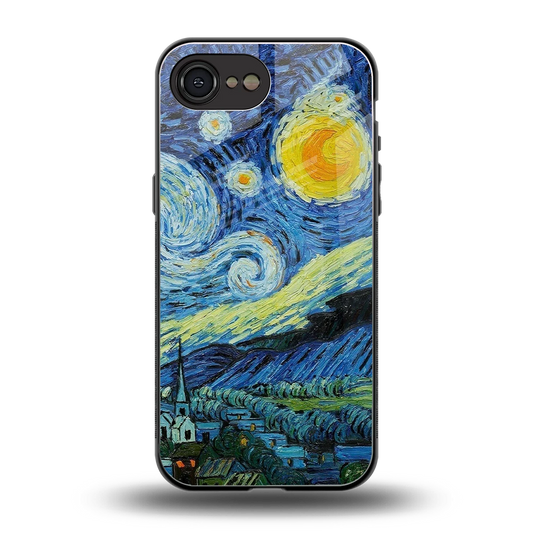 Starry night back phone cover | glass case for iphone 16e