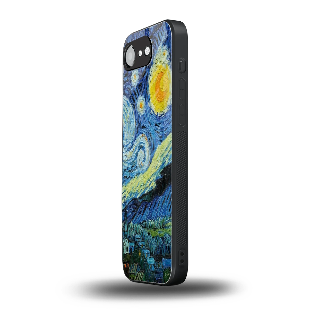Starry night iphone 16e mobile cover | shockproof glass phone case