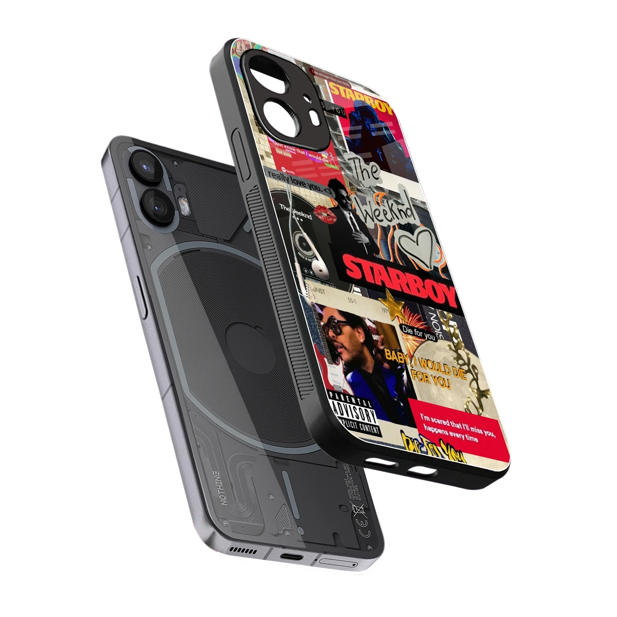 Stellar Starboy sleek nothing phone 2 cover with tempered glass back and TPU edges