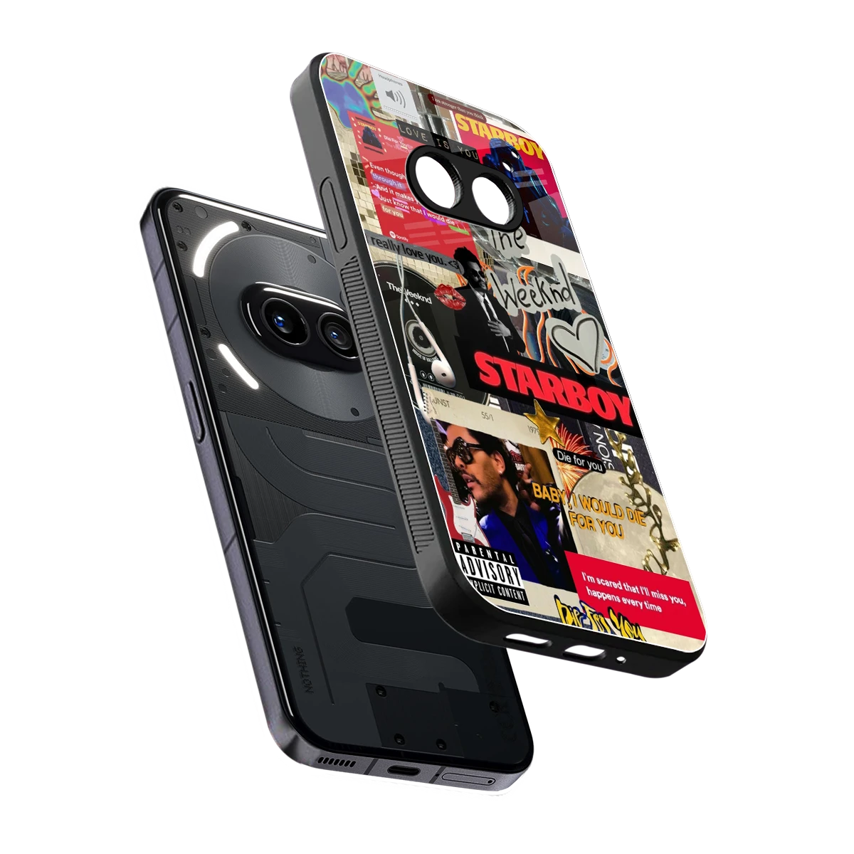 Stellar Starboy sleek nothing phone 2a cover with tempered glass back and TPU edges