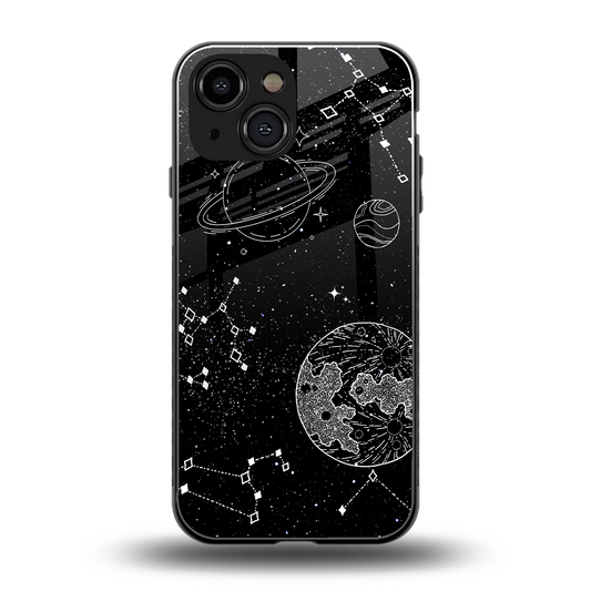 Stellar Voyage back phone cover | glass case for iphone 13 mini