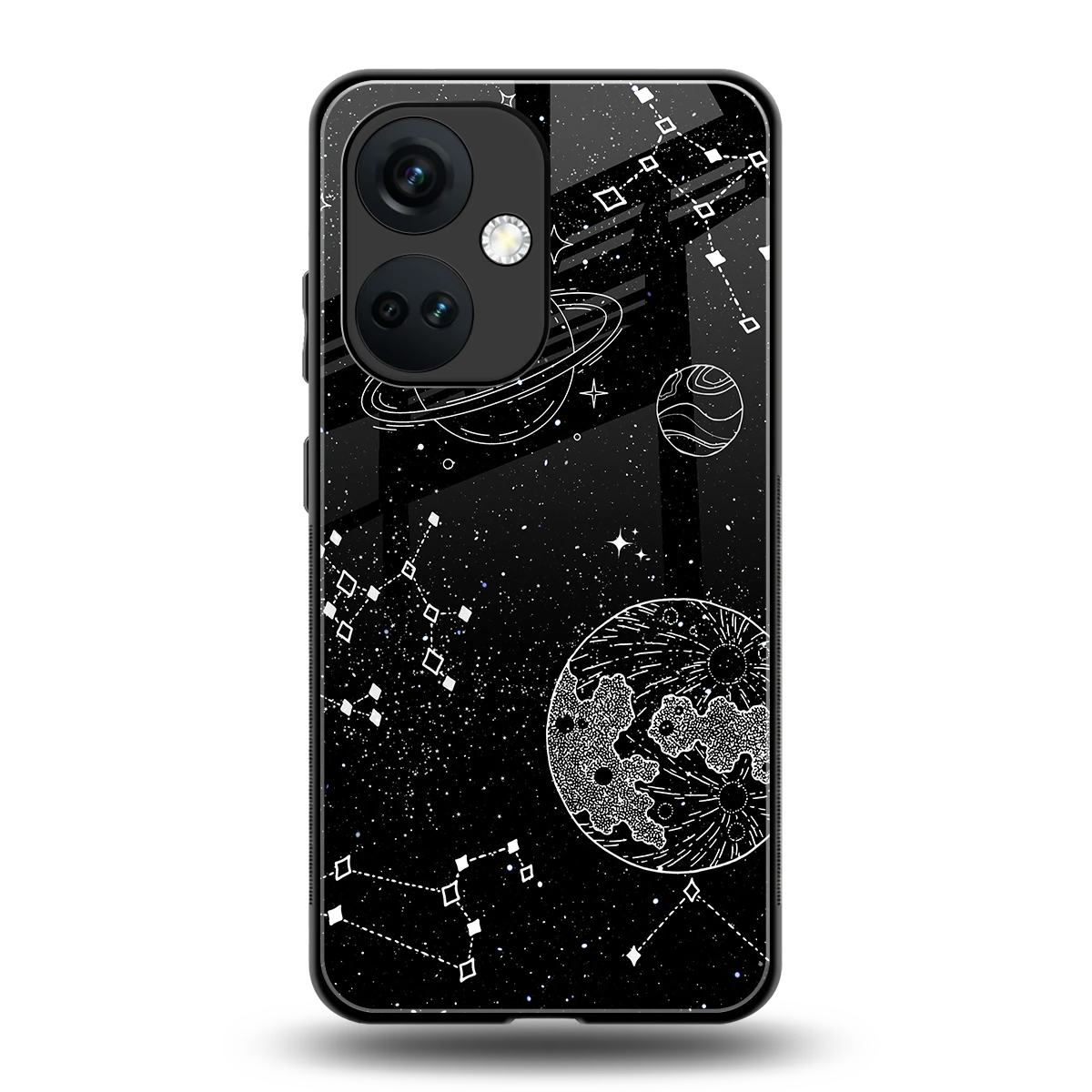 Stellar Voyage back phone cover | glass case for oneplus nord ce 3