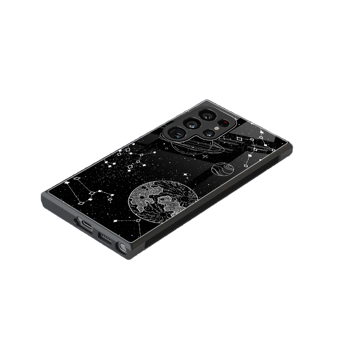 Stellar Voyage stylish phone case for samsung galaxy s24 ultra | glossy glass and slim fit