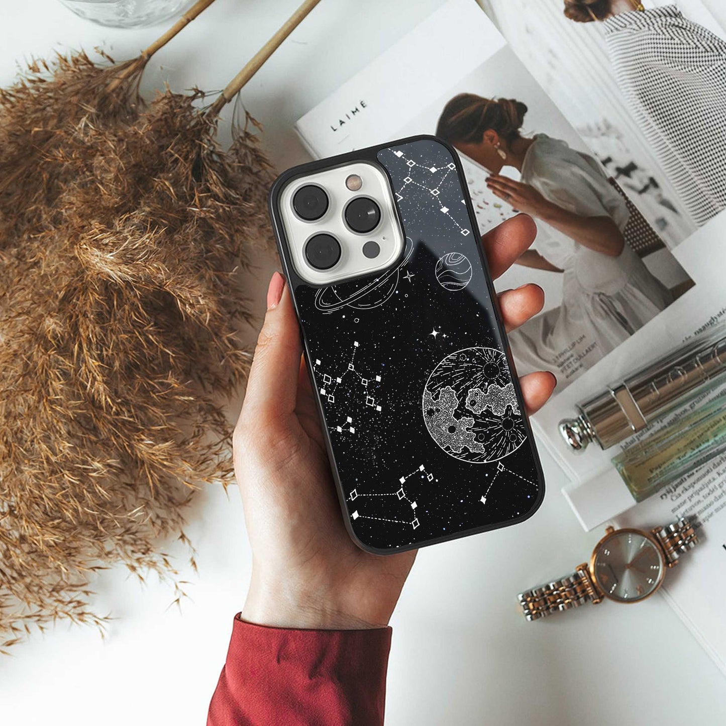 Stellar Voyage Phone Case for Iphone 16 | Glass Case