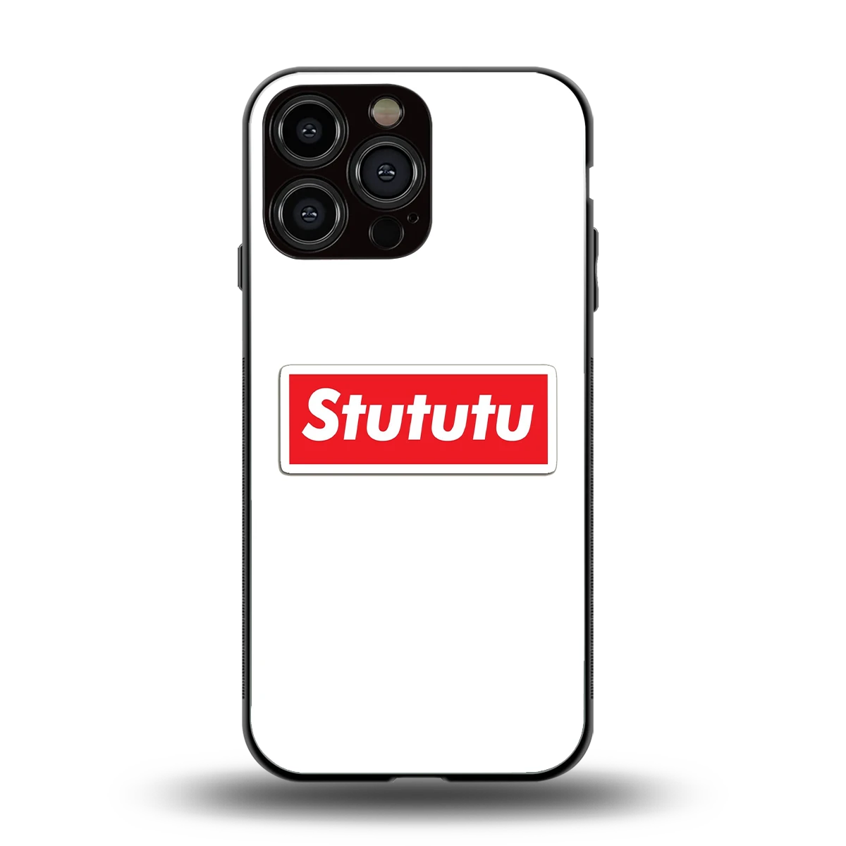 Stututu back phone cover | glass case for iphone 15 pro max