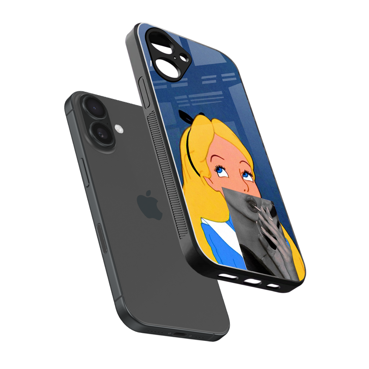 Sugar Bliss sleek iPhone 16 cover with tempered glass back and TPU edges