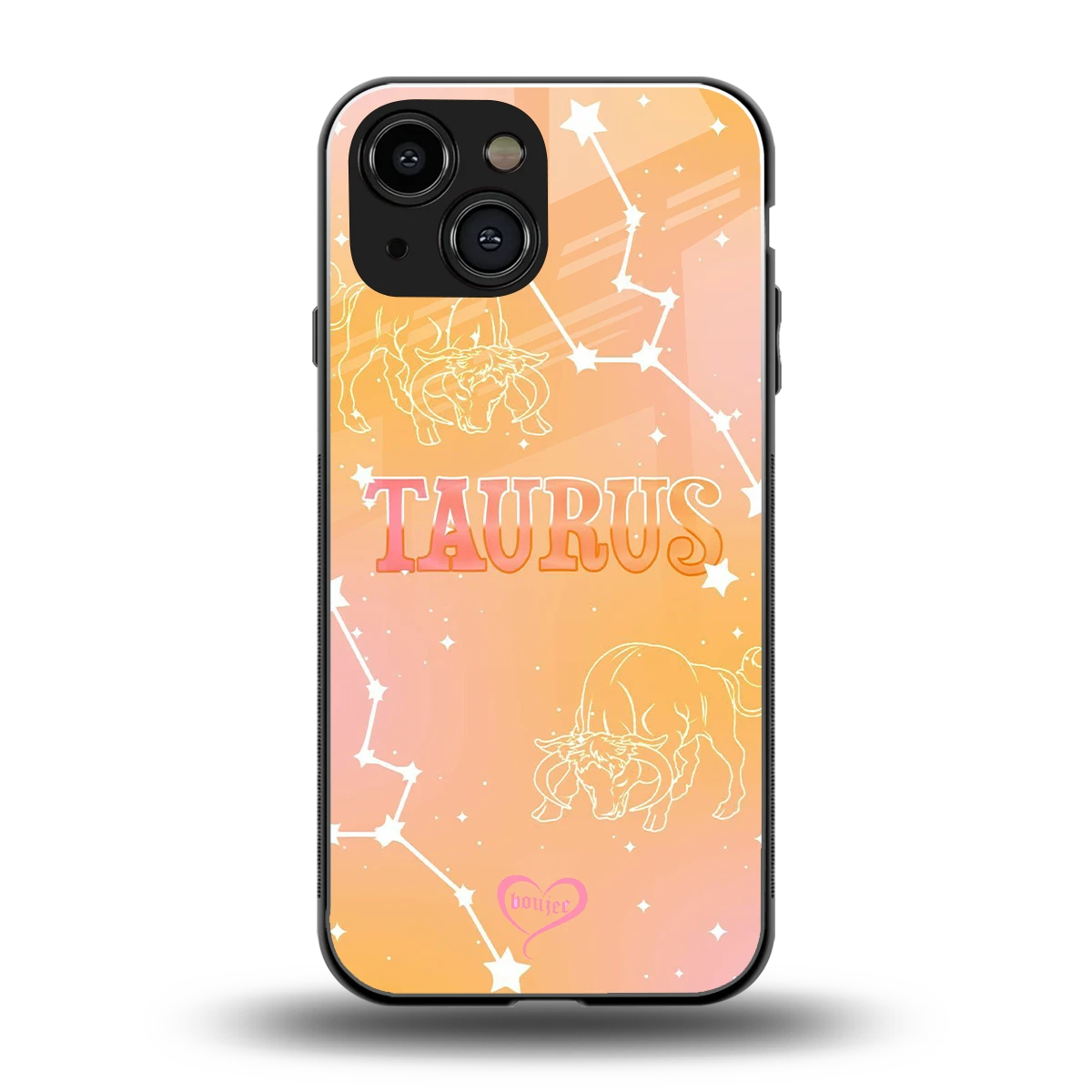 Taurus Aura back phone cover | glass case for iphone 13 mini