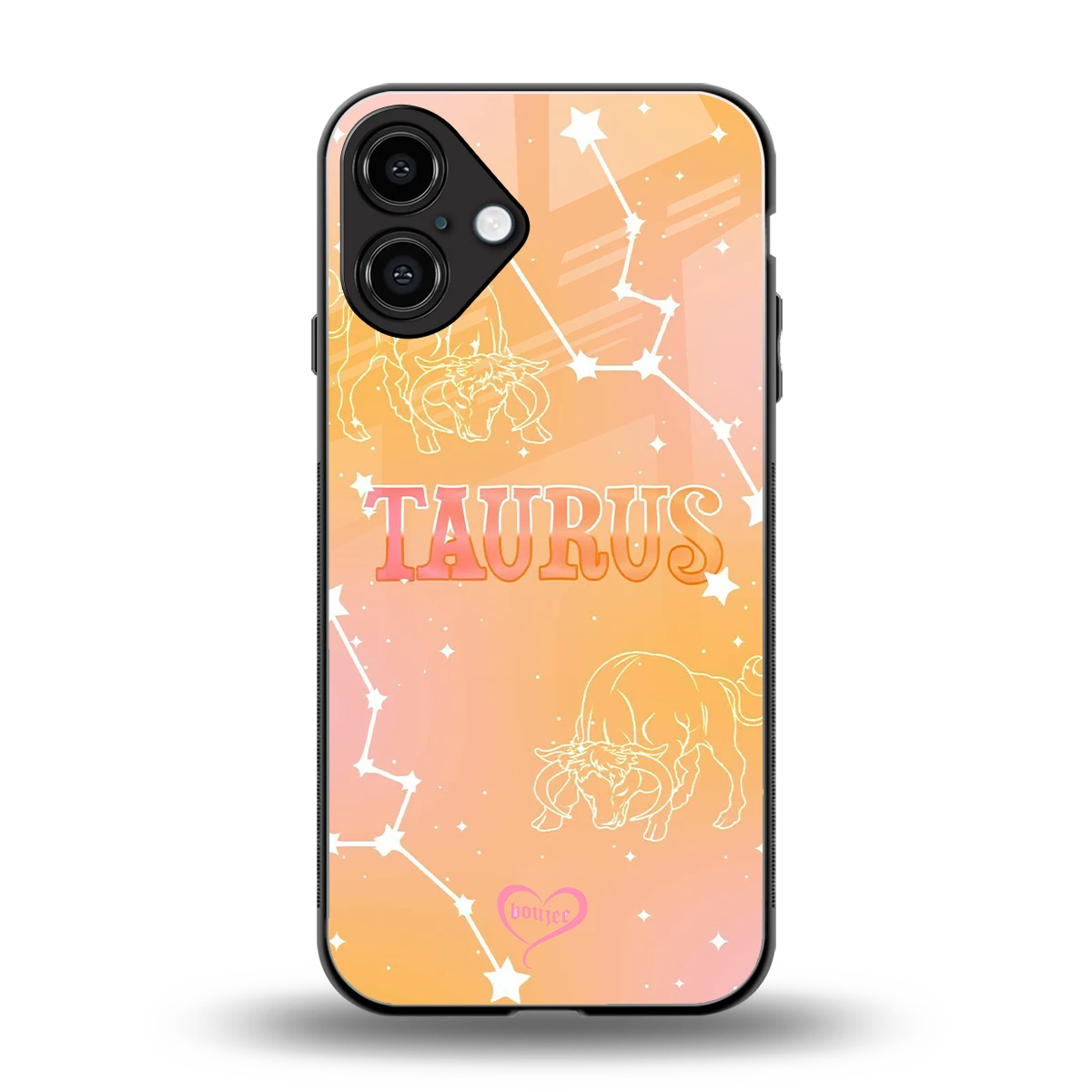 Taurus Aura back phone cover | glass case for iphone 16 plus