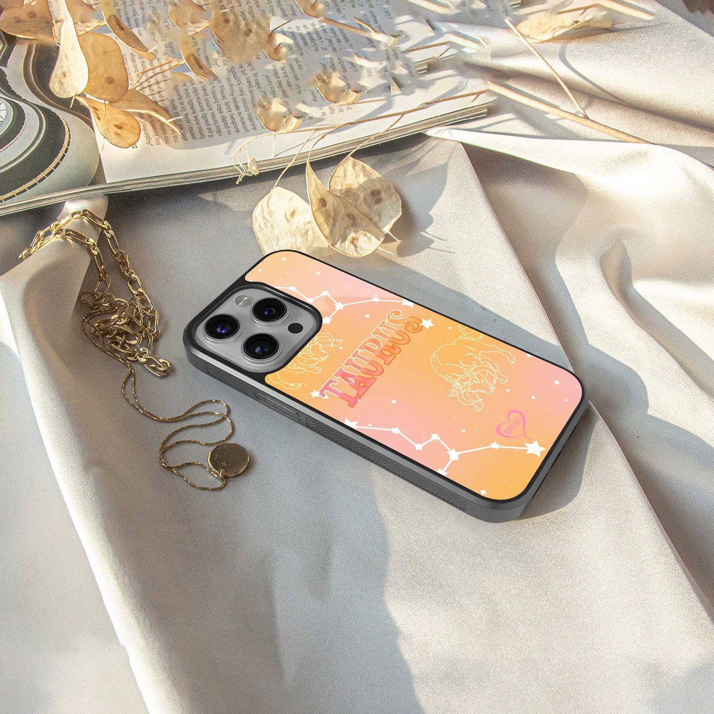 Taurus Aura TPU glass hybrid case for iPhone 16 | premium mobile back cover