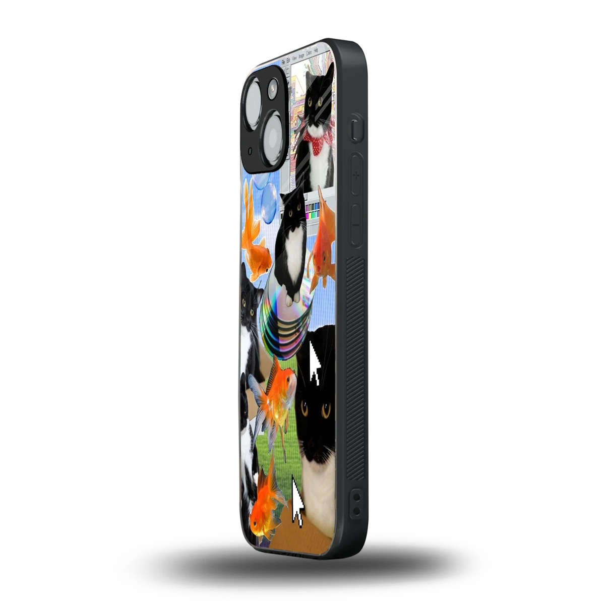 Techno Kitties iphone 13 mini mobile cover | shockproof glass phone case