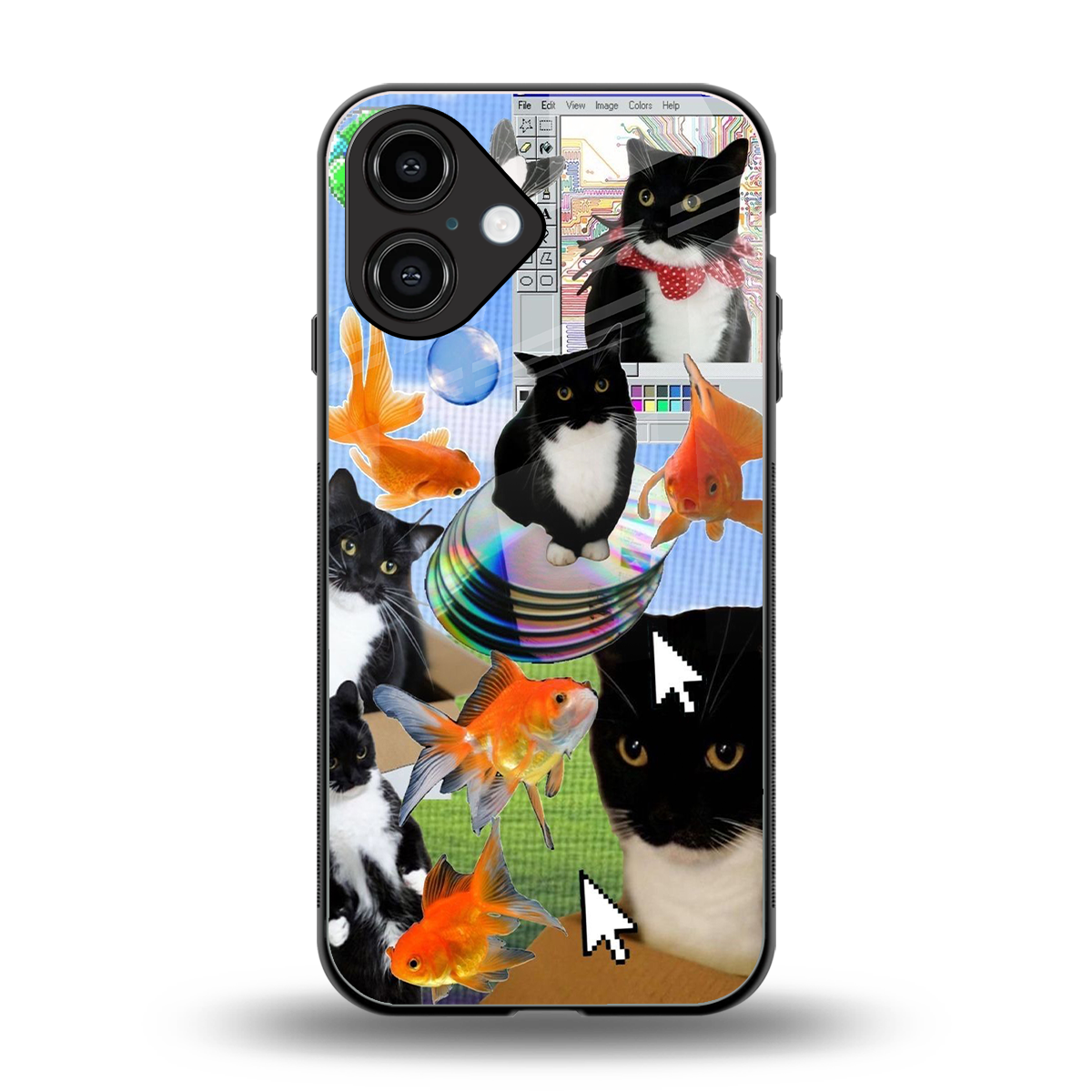 Techno Kitties Phone Case for Iphone 16 | Glass Case