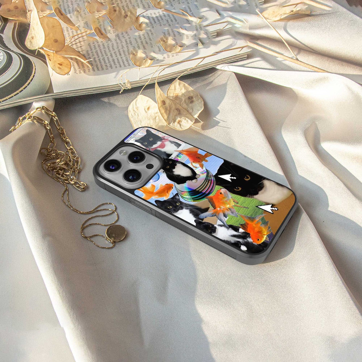Techno Kitties Phone Case for Iphone 16 | Glass Case