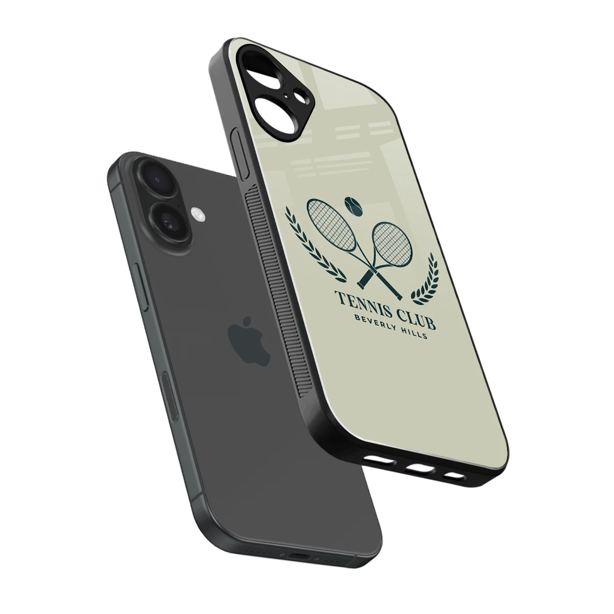 Tennis Club BH sleek iphone 16 plus cover with tempered glass back and TPU edges