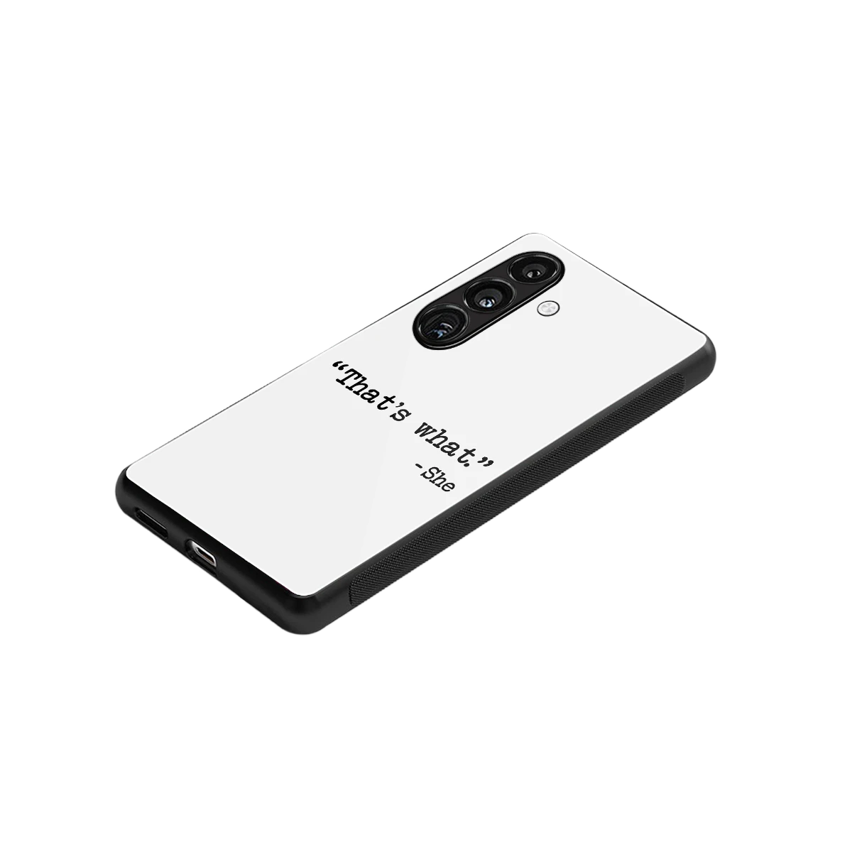 Thats What stylish phone case for samsung galaxy s23 plus | glossy glass and slim fit