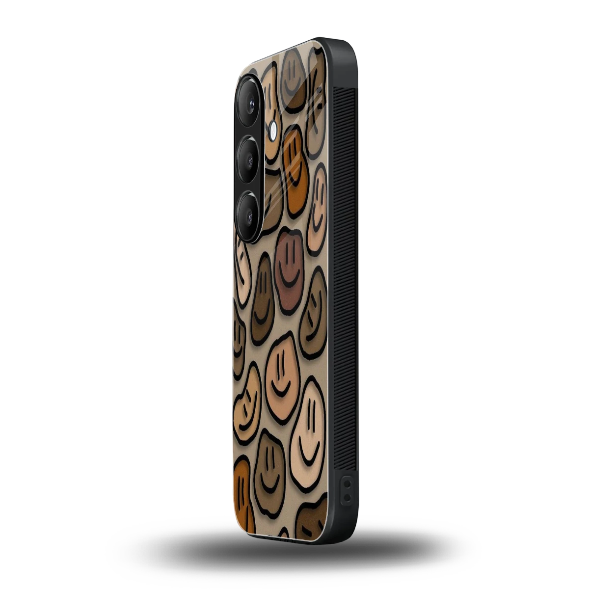 Toasty Brown Smileys samsung galaxy s24 mobile cover | shockproof glass phone case