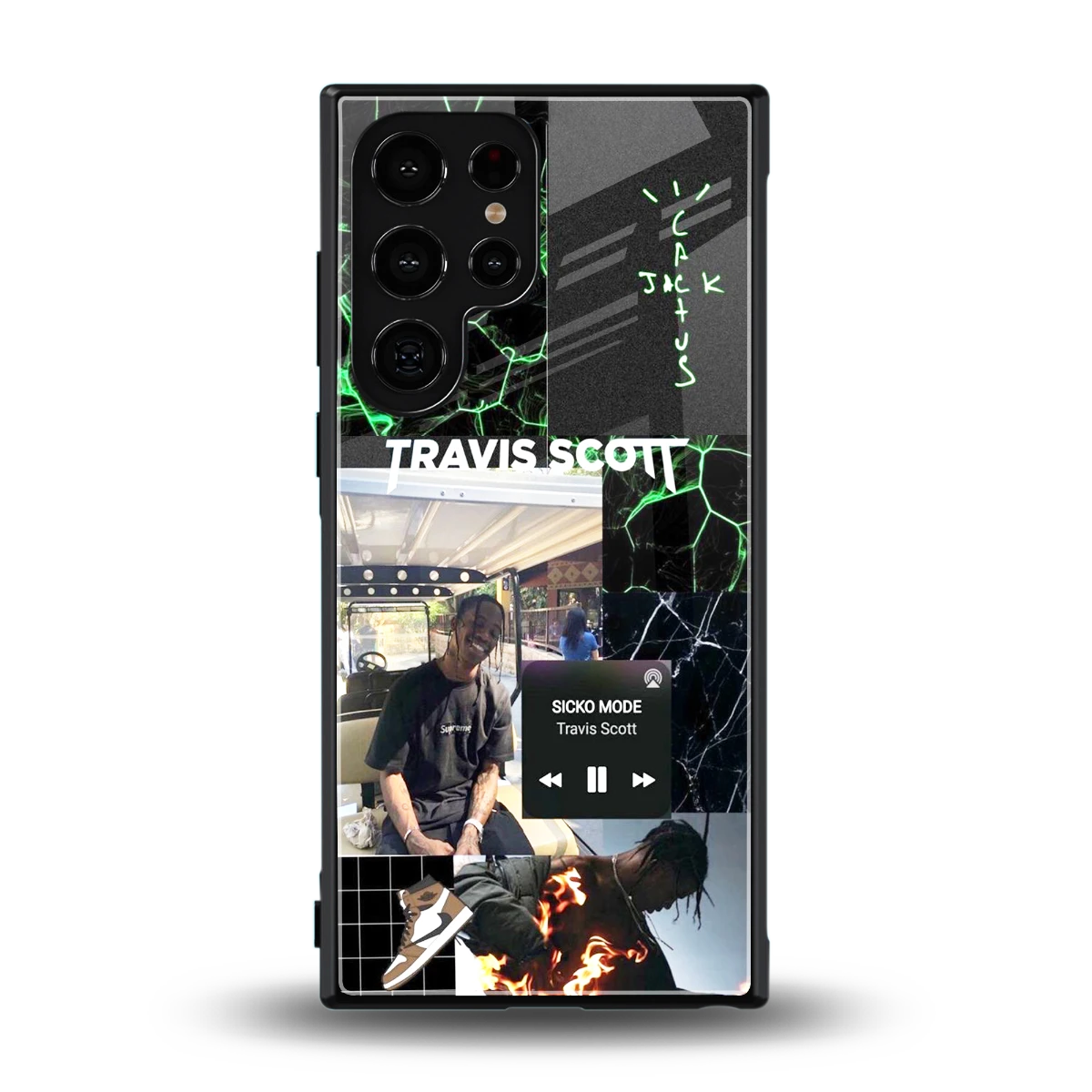 Travis Scott back phone cover | glass case for samsung galaxy s24 ultra