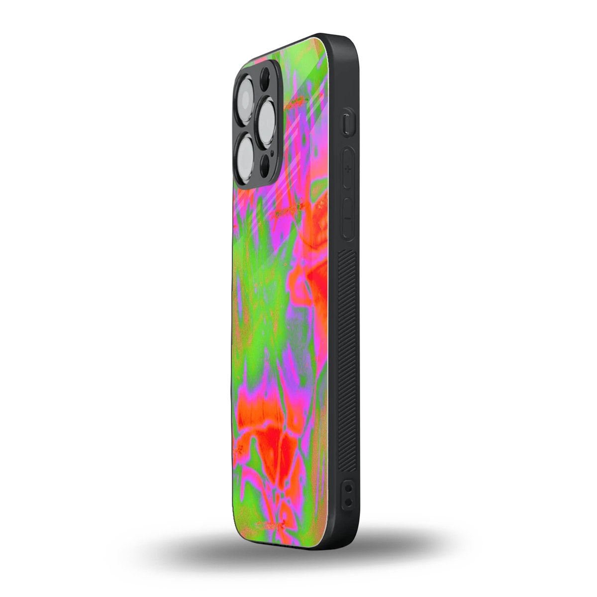 Triple Glow iphone 14 pro max mobile cover | shockproof glass phone case
