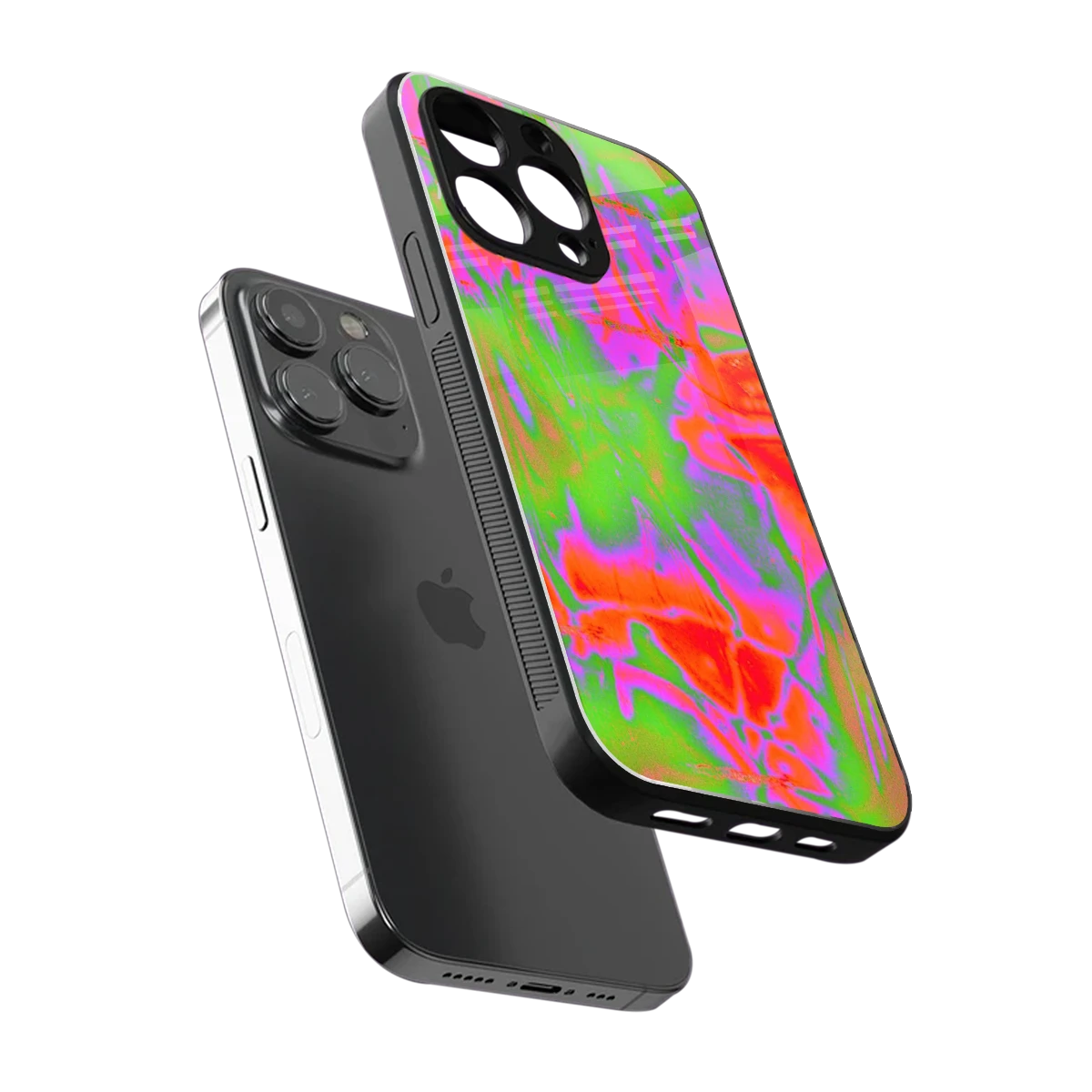 Triple Glow sleek iphone 15 pro max cover with tempered glass back and TPU edges