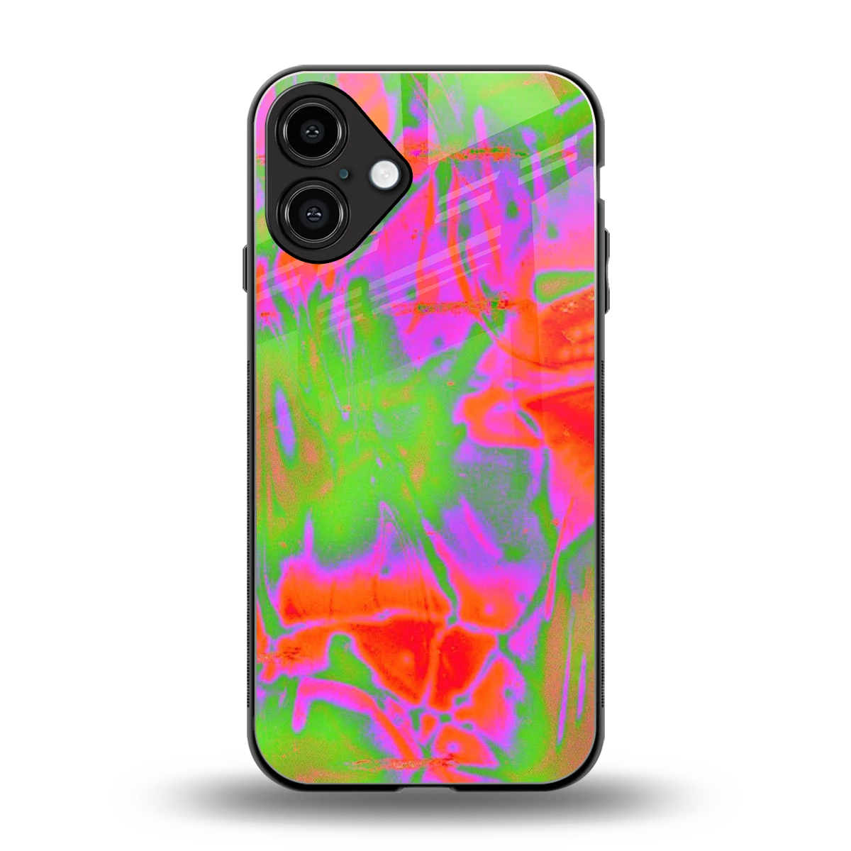 Triple Glow back phone cover | glass case for iphone 16 plus