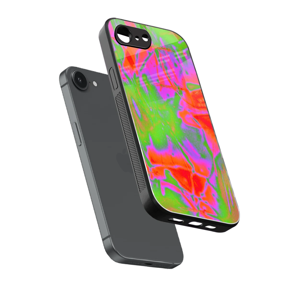 Triple Glow sleek iphone 16e cover with tempered glass back and TPU edges