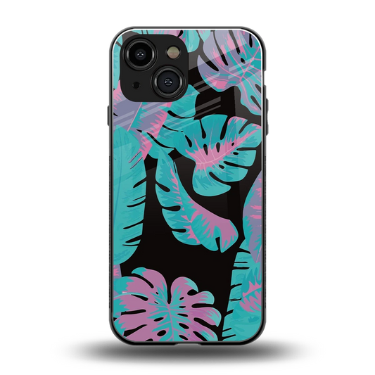 Twilight Foliage back phone cover | glass case for iphone 13 mini