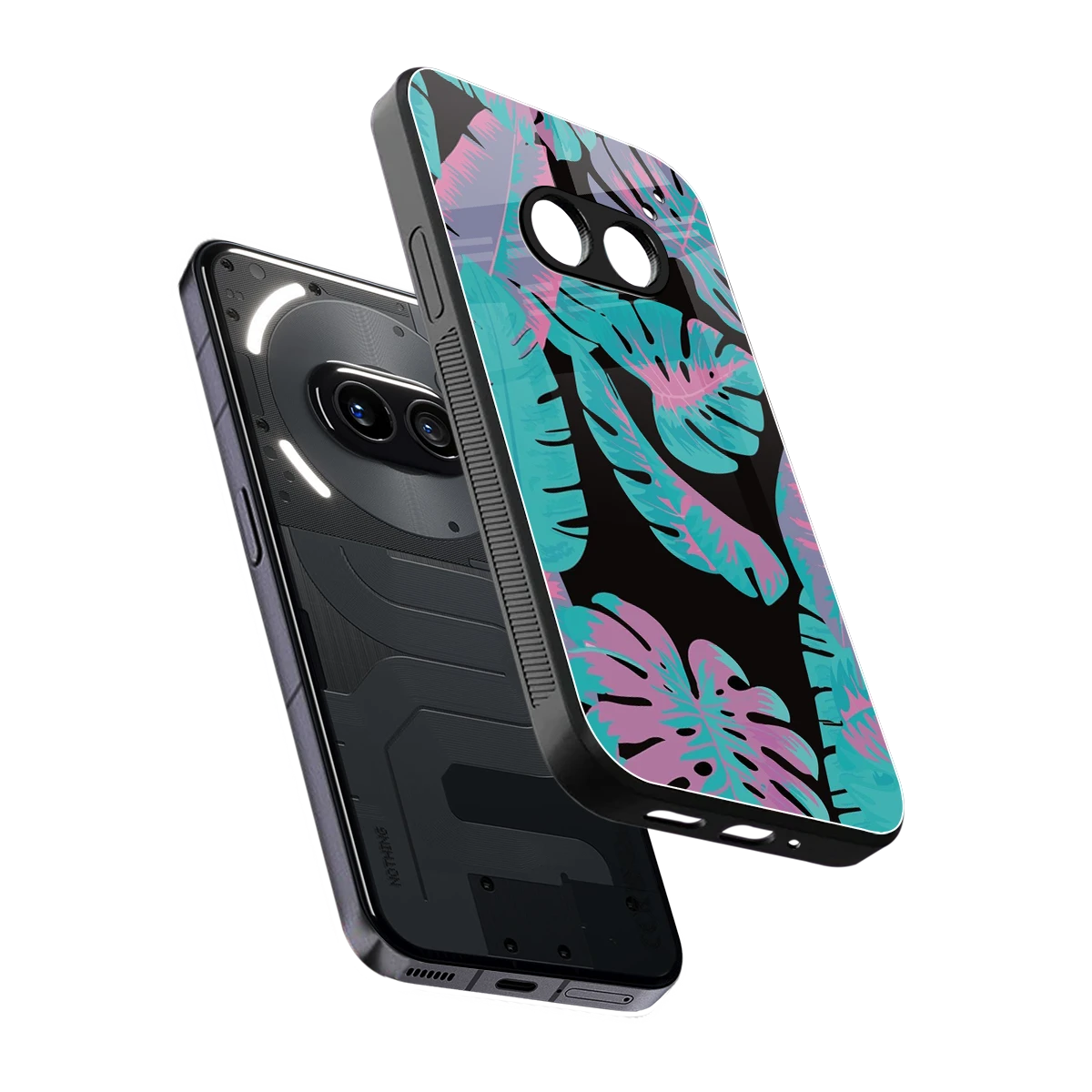 Twilight Foliage sleek nothing phone 2a cover with tempered glass back and TPU edges