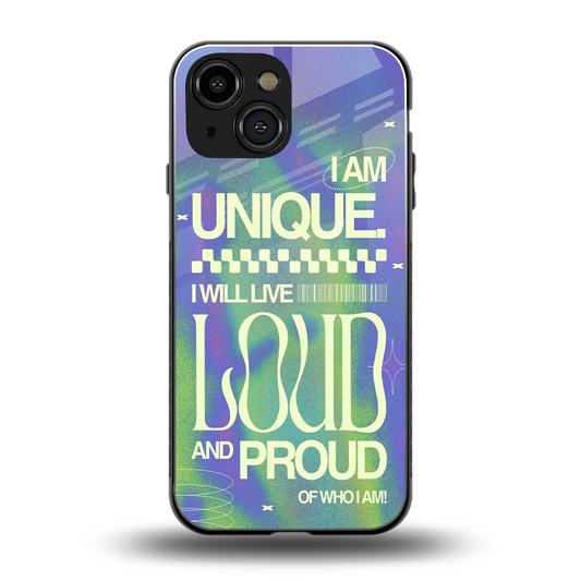 Uniquely Me back phone cover | glass case for iphone 13 mini