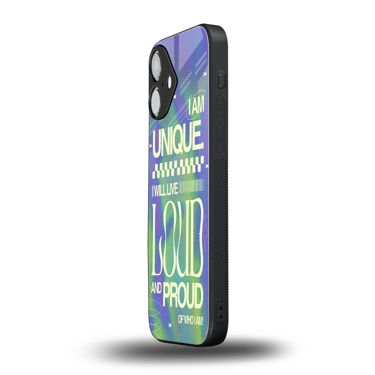 Uniquely Me iPhone 16 mobile cover | shockproof glass phone case