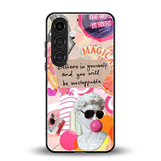 Unstoppable back phone cover | glass case for samsung galaxy s23 plus