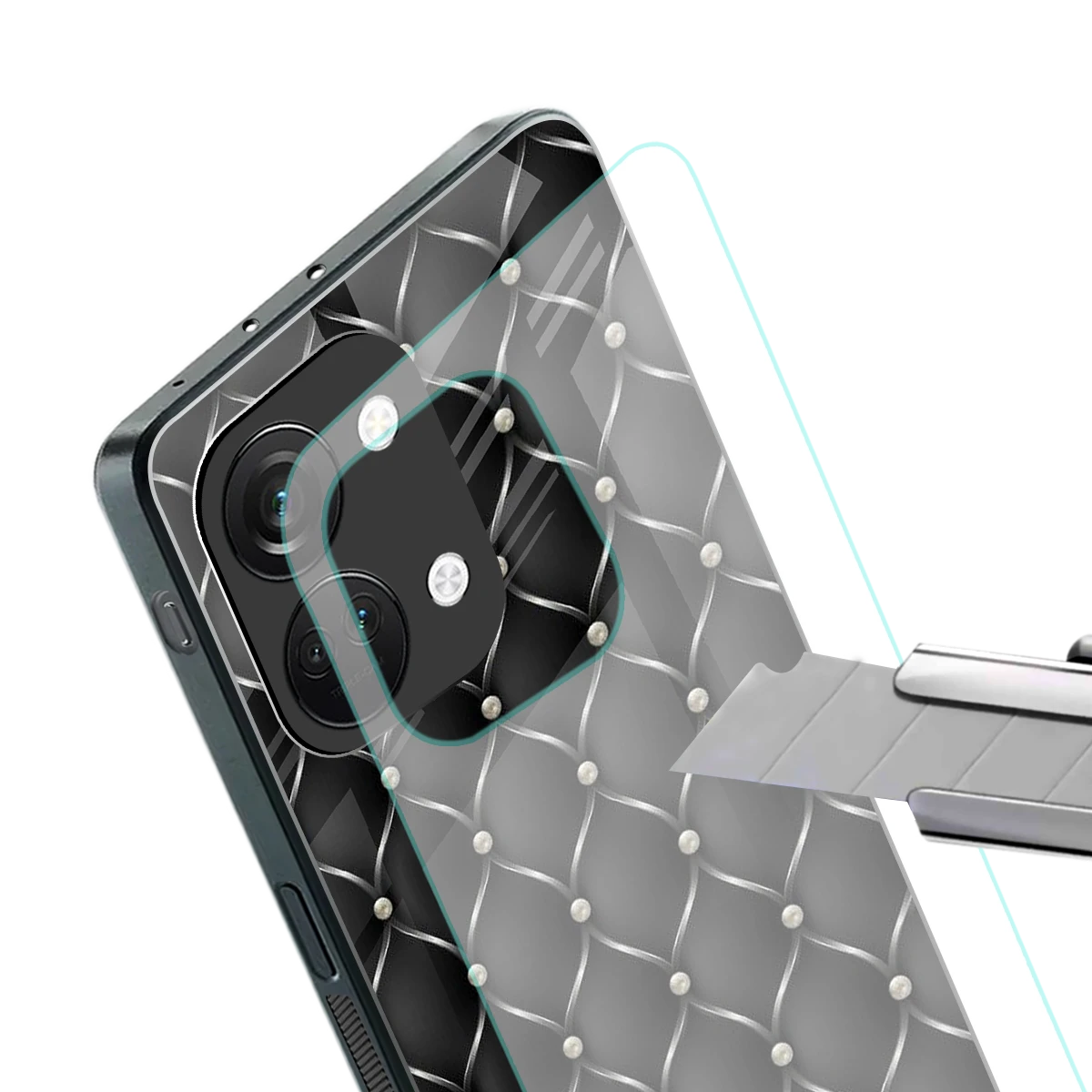 Urban Grid stylish phone case for oneplus nord 3 | glossy glass and slim fit