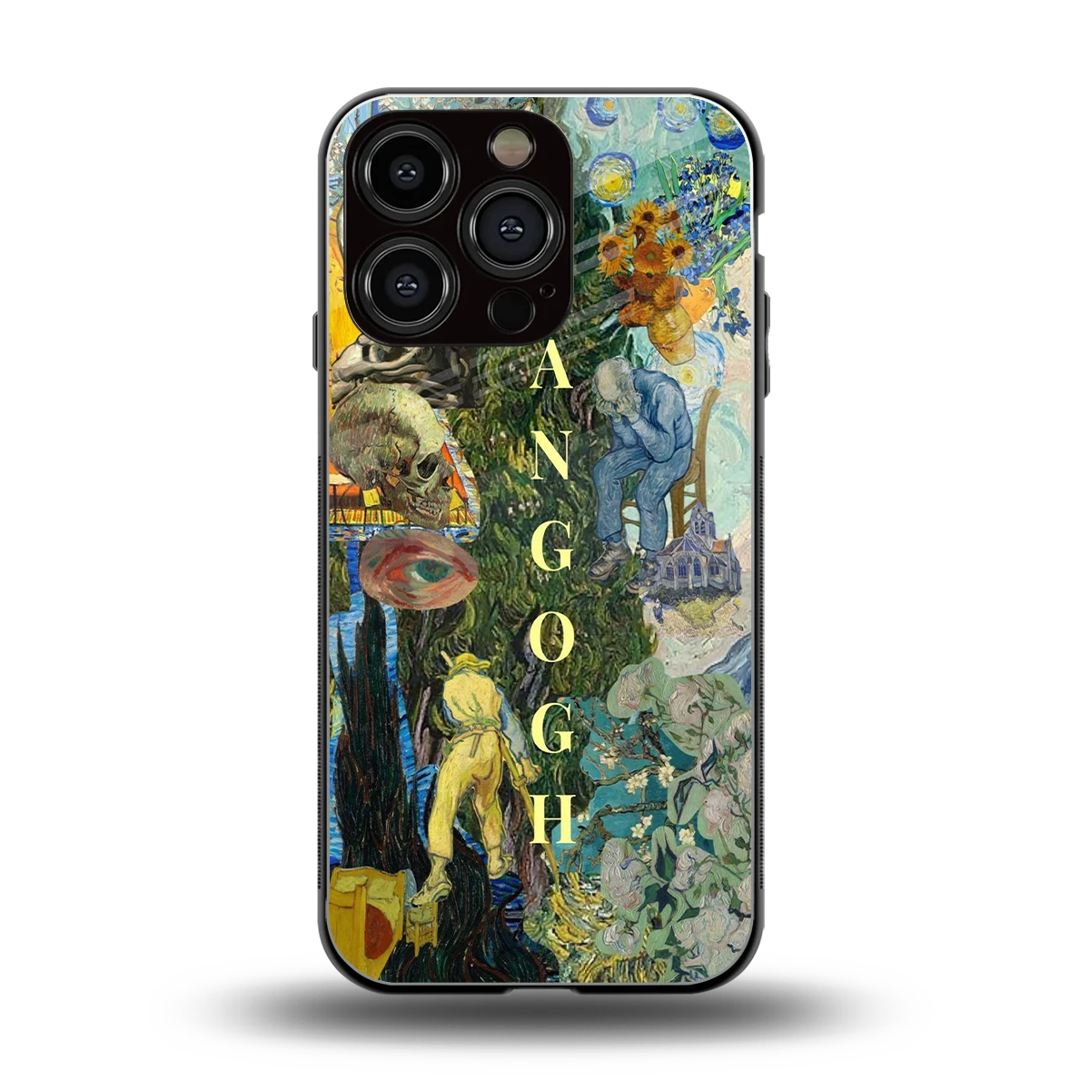 Van Gogh Collage back phone cover | glass case for iphone 16 pro