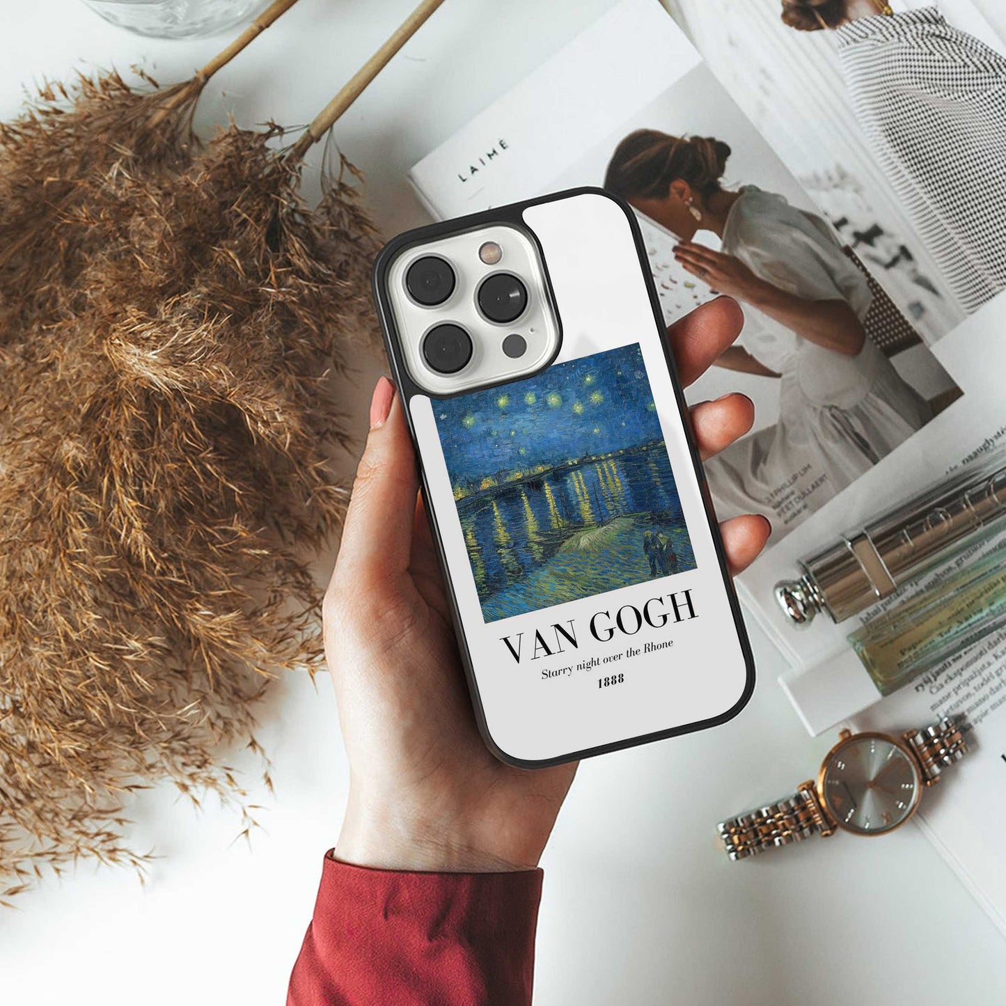 Van Gogh 1888 luxury glass phone case for iPhone 16 | scratch and drop resistant