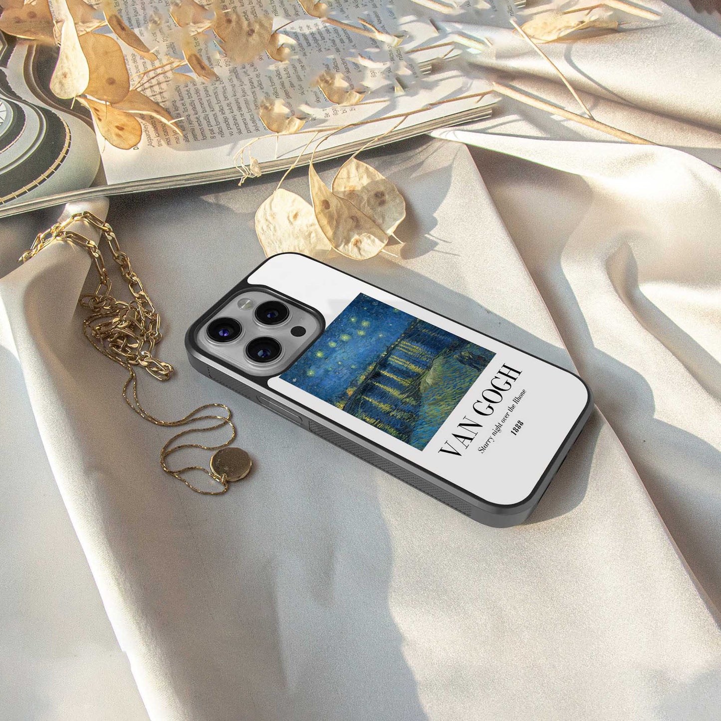 Van Gogh 1888 TPU glass hybrid case for iPhone 16 | premium mobile back cover