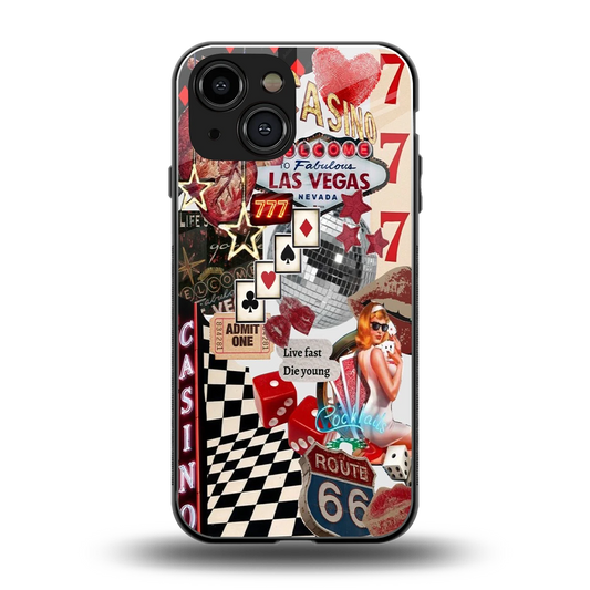 Vegas Vibes back phone cover | glass case for iphone 13 mini