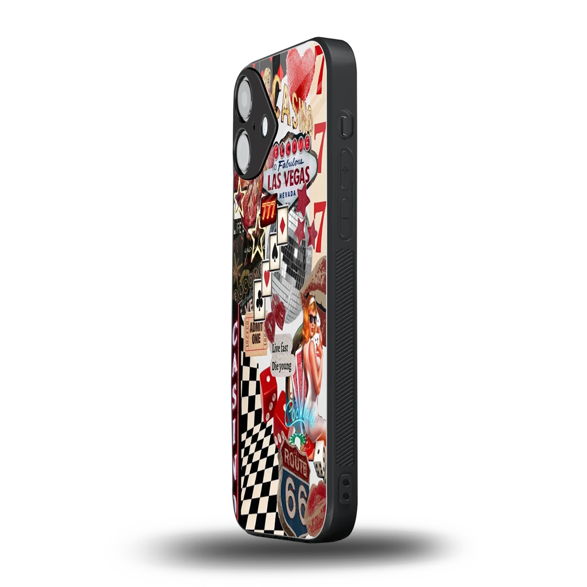 Vegas Vibes iphone 16 plus mobile cover | shockproof glass phone case