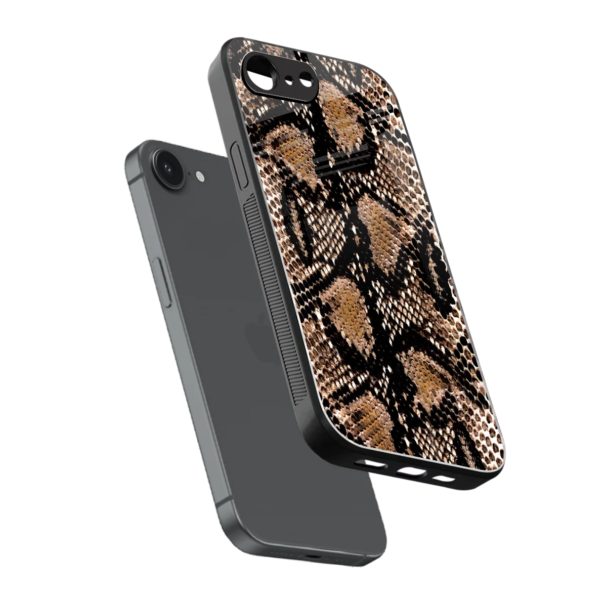 Venomous Luxe sleek iphone 16e cover with tempered glass back and TPU edges