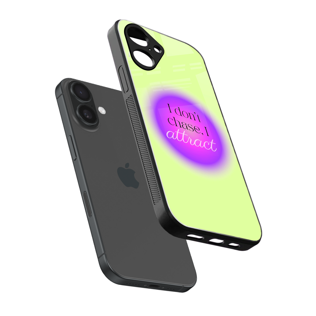 Vibe Magnet sleek iPhone 16 cover with tempered glass back and TPU edges