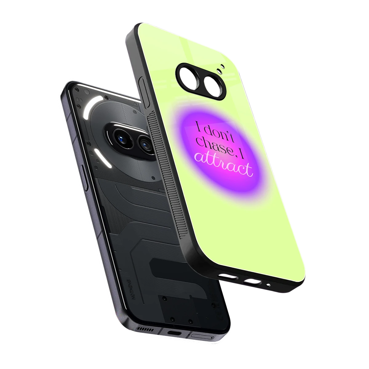 Vibe Magnet sleek nothing phone 2a cover with tempered glass back and TPU edges