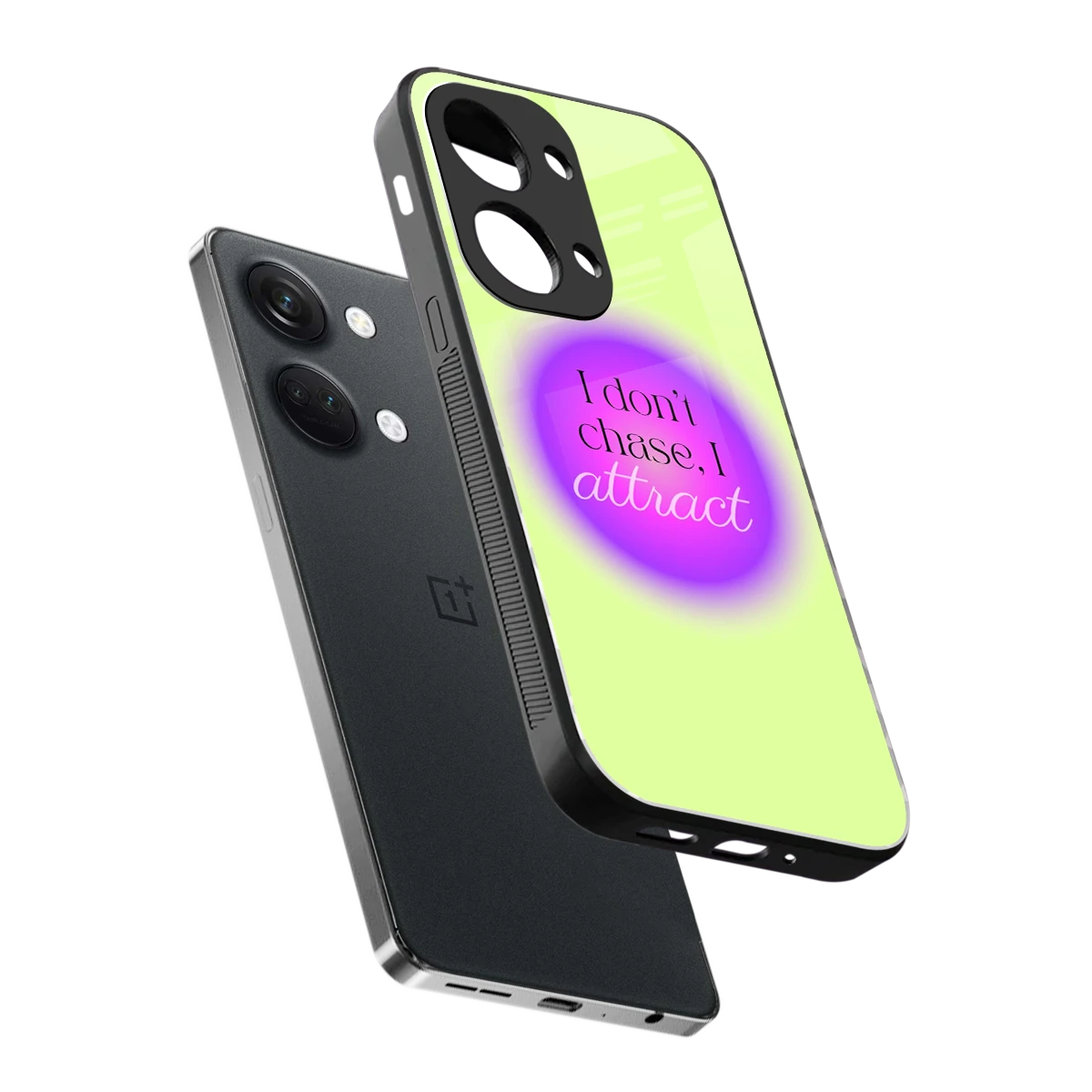 Vibe Magnet sleek oneplus nord 3 cover with tempered glass back and TPU edges