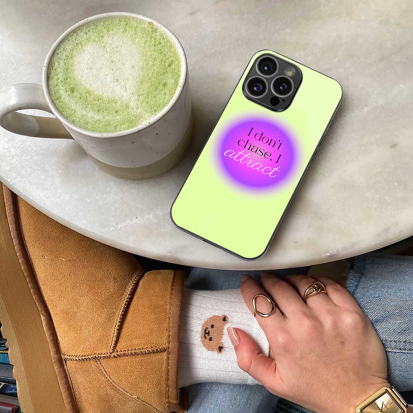 Vibe Magnet luxury glass phone case for iPhone 16 | scratch and drop resistant