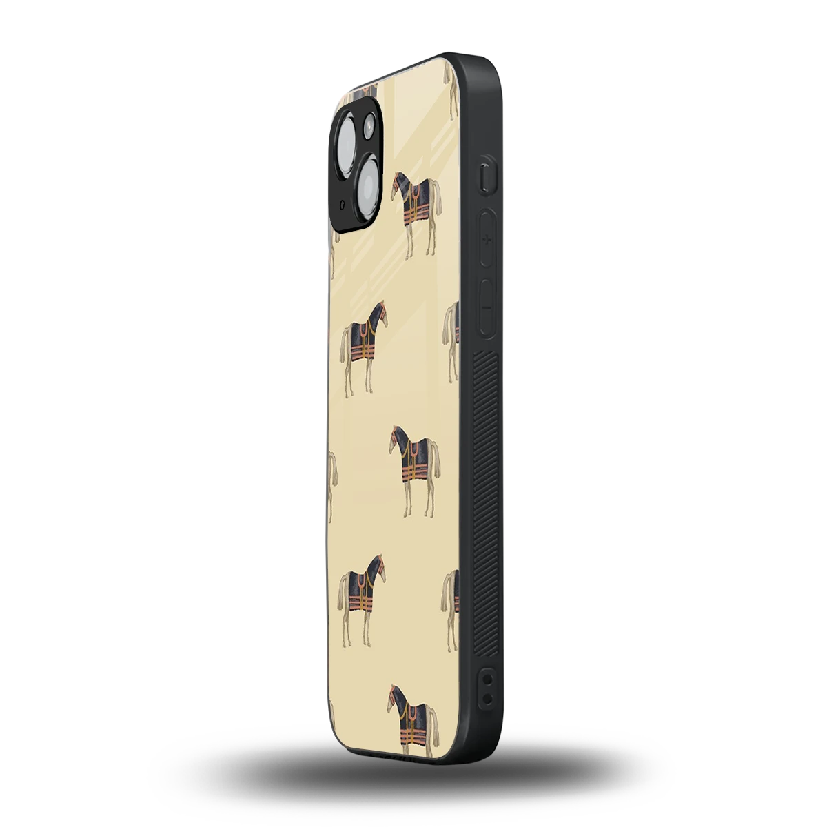 Vintage Rider iphone 14 plus mobile cover | shockproof glass phone case